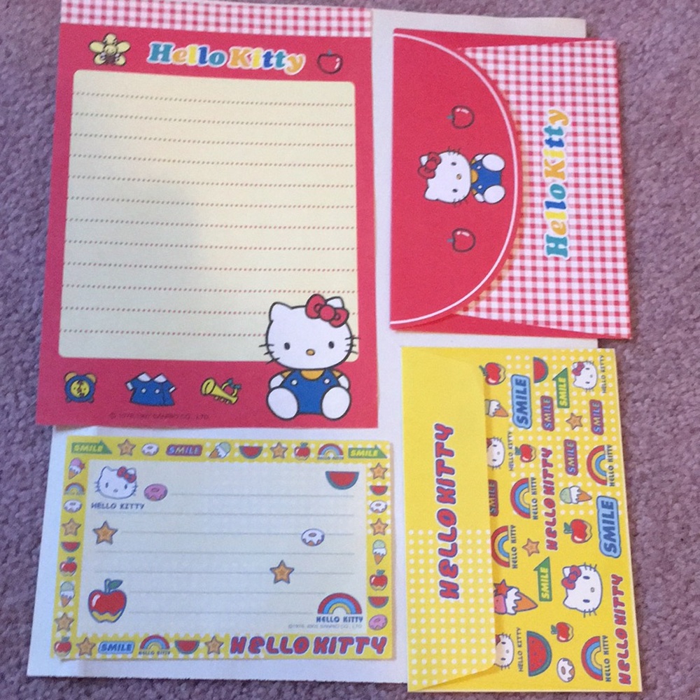 Authentic Vintage Hello Kitty School Style Stationary designs Sanrio